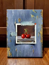 Original Oil Painting on Canvas. Still Life, Cherries 🍒  picture
