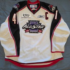 ECHL All-Star 2009 Matt Shasby Captain Game-Worn Hockey Jersey Size 58 picture