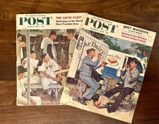 The Saturday Evening Post Illustrated Magazines 1957-1958 The Rookie / Milk Man picture
