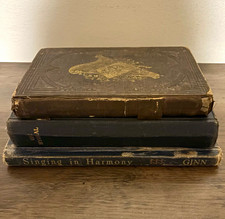 3 Antique Hymnal Books - Very Collectible - A lot of wear, very loved picture
