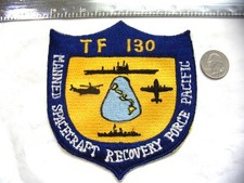 Vintage Manned Spacecraft Recovery Force Pacific TF-130 Patch NASA Japanese Vrsn picture