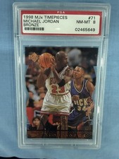 1998 Upper Deck MJX Michael Jordan #71  Timepieces Bronze #123/230 JERSEY MATCH picture