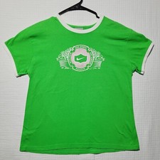 Nike Vintage Woman's XL Green 1972 retro sports lined t-shirt golf tennis picture