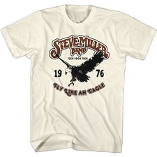Vtg 1976 Steve Miller Band Music Tour Cotton White Men Women Shirt AG314 picture