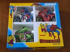 * Vintage 1981 BUDDY L Super Heroes Cycle Set - 693H - New Old Stock picture