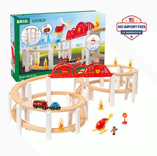 BRIO World Mega Spiral Train Set 73 Pieces Wooden Railway Track 36114 picture