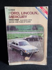 Ford Lincoln Mercury 1972-1987 RWD Repair Tune-Up Guide Clymer Manual picture