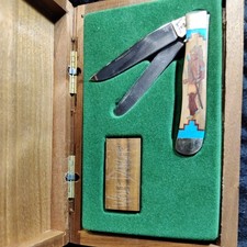 Rare CASE Wolf Dancer Trapper Knife 7254 in display case picture
