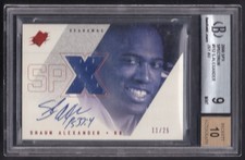 2000 UPPER DECK SPX SPECTRUM SHAUN ALEXANDER AUTO ROOKIE # /25 RC BGS 9/10 picture