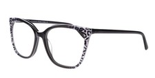 New Chic Eyewear Black & Leopard Print ZAYLA Eyeglasses 55/17/145 picture