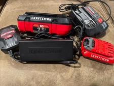 CRAFTSMAN V60 LITHIUM BATTERY AND CHARGER CMCB6025 & V20 Charger. AS Is Lot picture