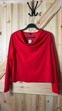 Express Red Long Sleeve Cowl Neck Top Size M NWT picture