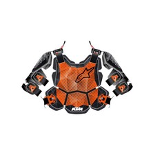 KTM PowerWear Alpinestars A-10 V2 Full Chest Protector - Black/Orange, picture