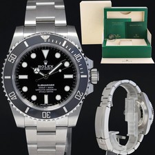 2017 MINT Rolex 114060LN Submariner No-Date Steel Black Ceramic 40mm Watch Box picture
