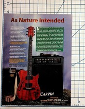 Carvin AE185 Guitar AG100D Amp Original Print Ad Ephemera Magazine Page USA picture