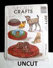 McCALL'S 3071 Sewing Pattern Pet Accessories Dog Cat Bed Coat Cover SML UNCUT picture