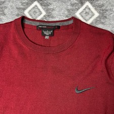 Nike Tiger Woods Collection Burgundy Merino Wool Golf Sweater L 810430-672 picture