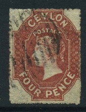 Ceylon 1861-4 4d SG30a used Cat £160 picture