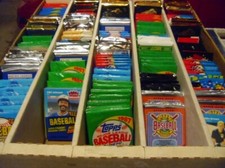 HUGE ESTATE FIND OF VINTAGE SPORTSCARDS WITH OLD UNOPENED PACKS LIQUIDATION picture
