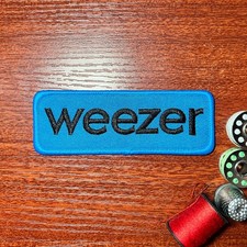 Weezer Fan Patch Blue Album Alt Geek Pop Emo Rock Embroidered Iron On 1.5x4.1