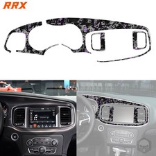 Purple Forged Carbon Fiber Dashboard Speedometer Cover For Dodge Charger 2015-22 picture
