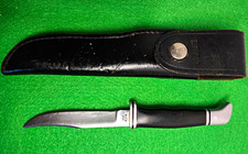 Vintage Buck Woodsman 102 Hunting Knife. Includes  genuine, leather sheath 67-72 picture