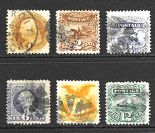 US Scott #112-117 used part set 1 cent to 12 cent, Pictorials VG & better CV$745 picture