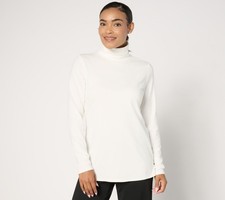 Belle by Kim Gravel Women's Top Sz XL TripleLuxe Turtleneck White A666954 picture