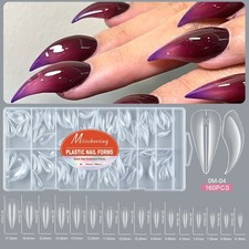 160pcs Clear Nail Forms for Finger & Toe Nails Extension Nail art tools 16 Sizes picture