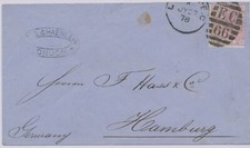GB 1878 QV 2½ d rosy mauve Pl.10 (CD) on VF cvr 
