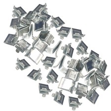 Bueyfolt Adjustable Steel Pilaster Shelf Support Clips 40 Pieces picture