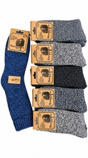 6 Pairs Mens Warm Winter Crew Thermal Alpaca Fleece Wool Socks Size 10-13 picture