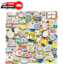 300PCS Inspirational Christian Stickers, Jesus Religious Decals Bible Verse Stic picture
