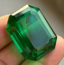 98 Ct Natural Green Emerald Emerald Cut CERTIFIED Colombian Loose Gemstone 6LGG picture