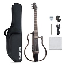 SONICAKE Acoustic Electric Travel Guitar, Portable Practice Silent Retro picture