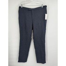 REISS Dunn Men's Slim Fit Wool Textured Trousers in Navy Size 36 NWT $240 picture