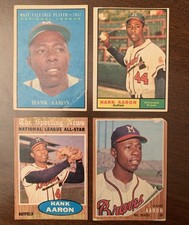 1960–61 Topps MLB Baseball Star CARDS Milwaukee Braves(4)Hank Aaron Sp News+MVP+ picture