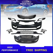 For 2014-2016 Kia Forte EX LX Korea Built Front Bumper Grille Set W/ Fog Lights picture