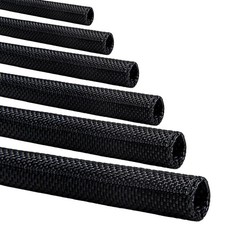 Split Braided Cable Sleeve Nylon Self Wrap Wire Loom Cord Management Protector picture
