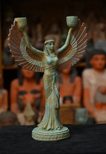 Rare Winged Isis Statue Ancient Egyptian Antiquities Goddess Of Love Egyptian BC picture