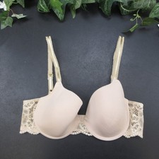 Wacoal Bra Women's 34C Beige Nude Lace Underwire Padded Adjustable Straps picture
