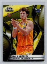 Kon Knueppel 2025-26 Topps Chrome Black #106 True Gold Refractor #/50 RC Rookie picture