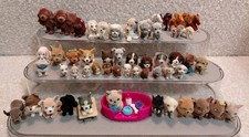 Y2K Puppy in my Pocket Houses & Flocked Animals Dogs Horses Cats Bull 70pc Lot  picture