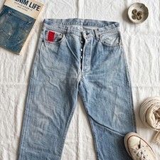 Levi's 501XX Vintage Denim Jeans W36 L36 90s USA Made Red Tab Light Wash picture