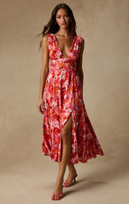 Lulus Jaden Pink Multi Abstract Sleeveless Midi Dress  picture