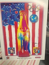 Peter Max Signed Salt Lake City XIX Olympic Winter Games Coke Bottle JSA COA  picture