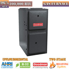 R32 Goodman Gas Furnace 96% 100K BTU 2 Stage Upflow/Horizontal picture