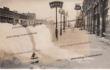 RPPC New Richmond WI Wisconsin Main Street Disaster Blizzard Photo Postcard F63 picture