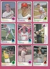 1973 Topps Baseball Cards - #312-651 commons, mostly EX+ to EXMT picture