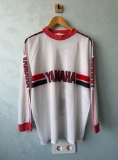 Vtg 70s 80s Yamaha Mode Motocross Mesh Jersey Long Sleeve White Racing Shirt L picture